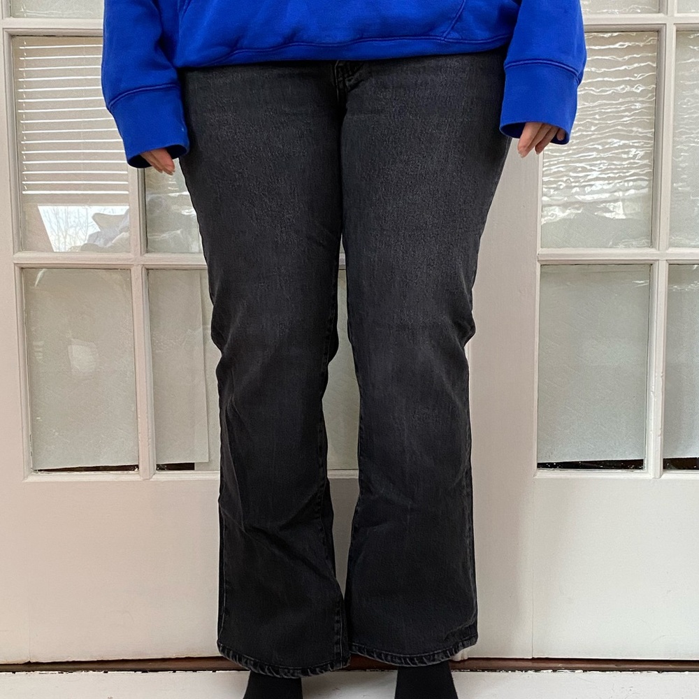 Zara boot cut black jeans